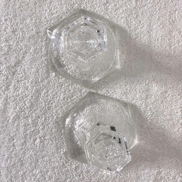 Vintage Clear Cut Glass Candle Holders x2 - Picture 5 of 9